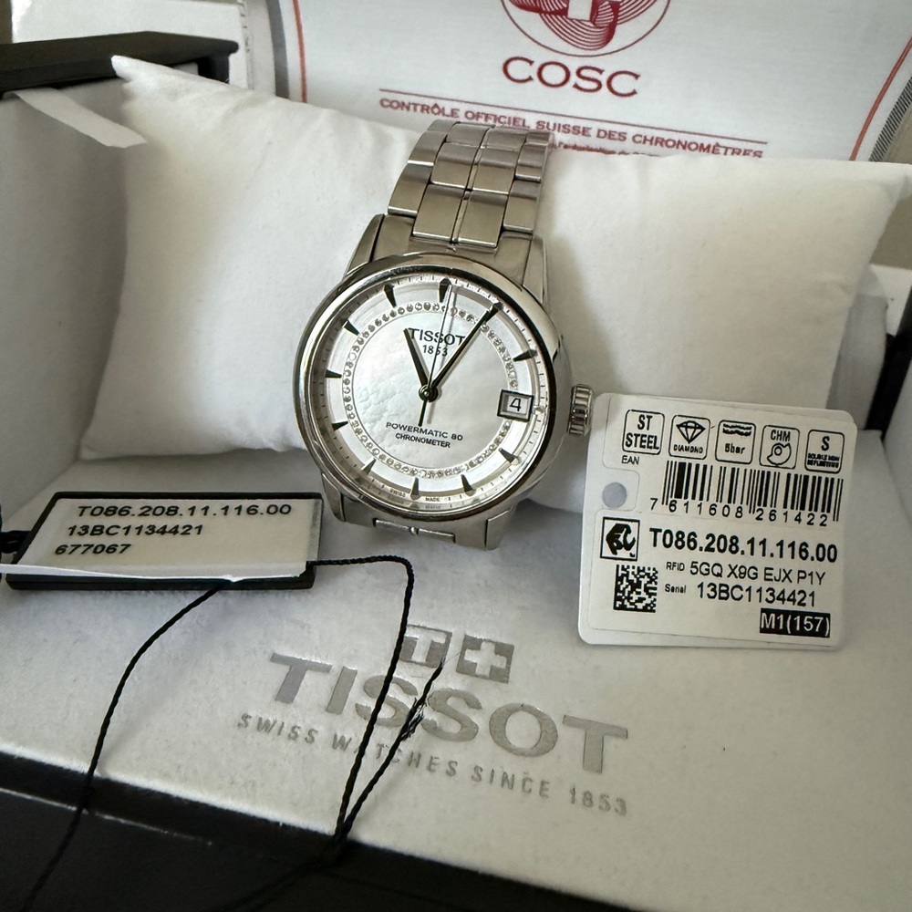 Tissot T-Classic Automatic Mother of Pearl Dial Diamond